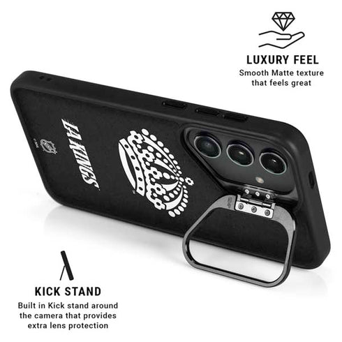 NHL Los Angeles Kings Black Background Galaxy S25 Kickstand Case
